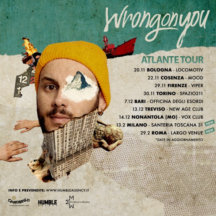 Wrongonyou in concerto a Spazio211 di Torino il prossimo sabato 30 Novembre